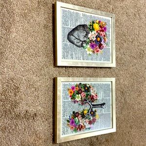 Picture frames of heart and lungs